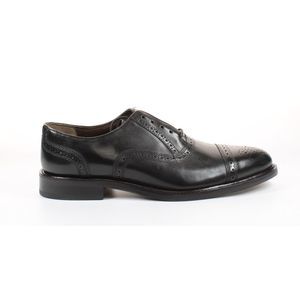 Johnston & Murphy Mens Daley Cap Black Full Grain Oxford Dress Shoe  9.5 WIDE